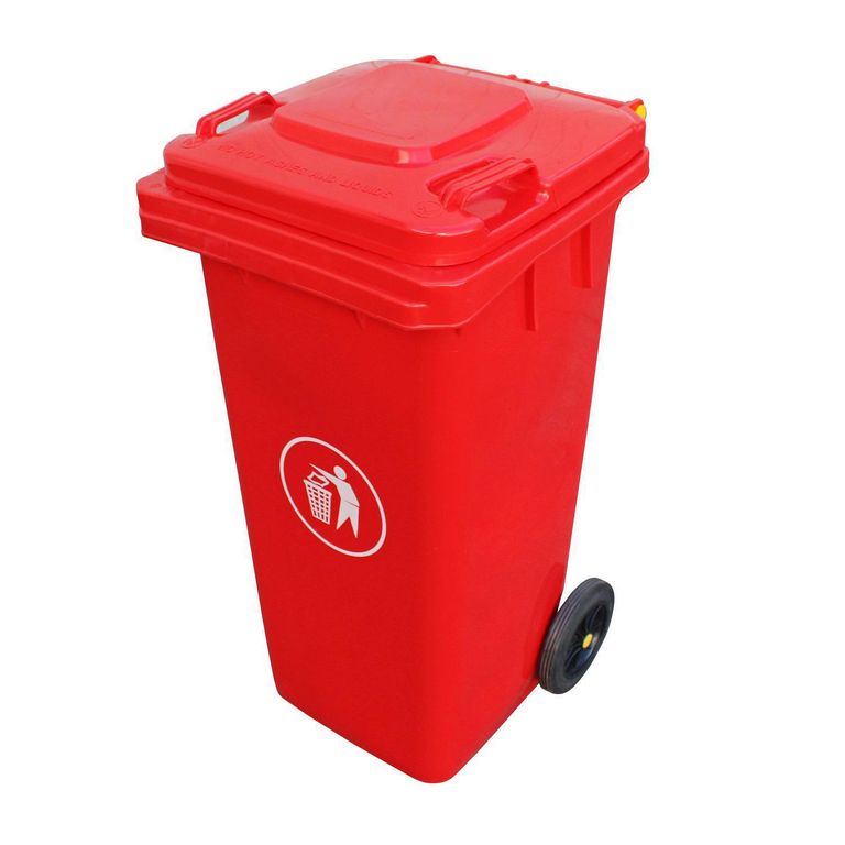 SIGNET Basurero Contenedor basura 240 L 2 ruedas rojo