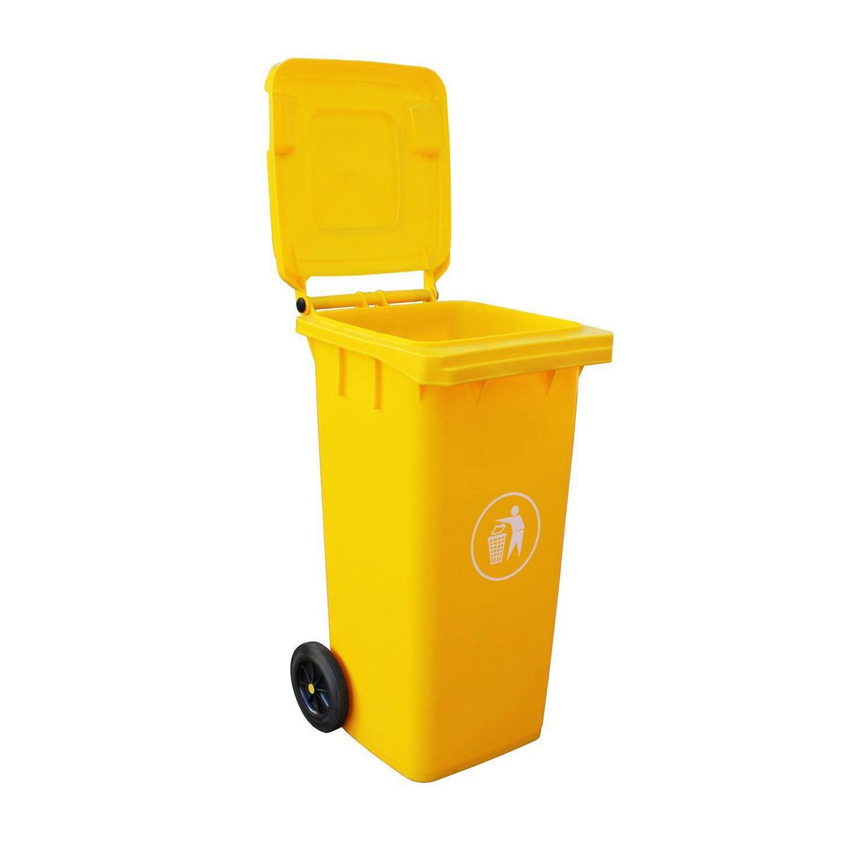 SIGNET - Basurero Signet Classics 120 L Amarillo Con 2 Ruedas Para Traslado