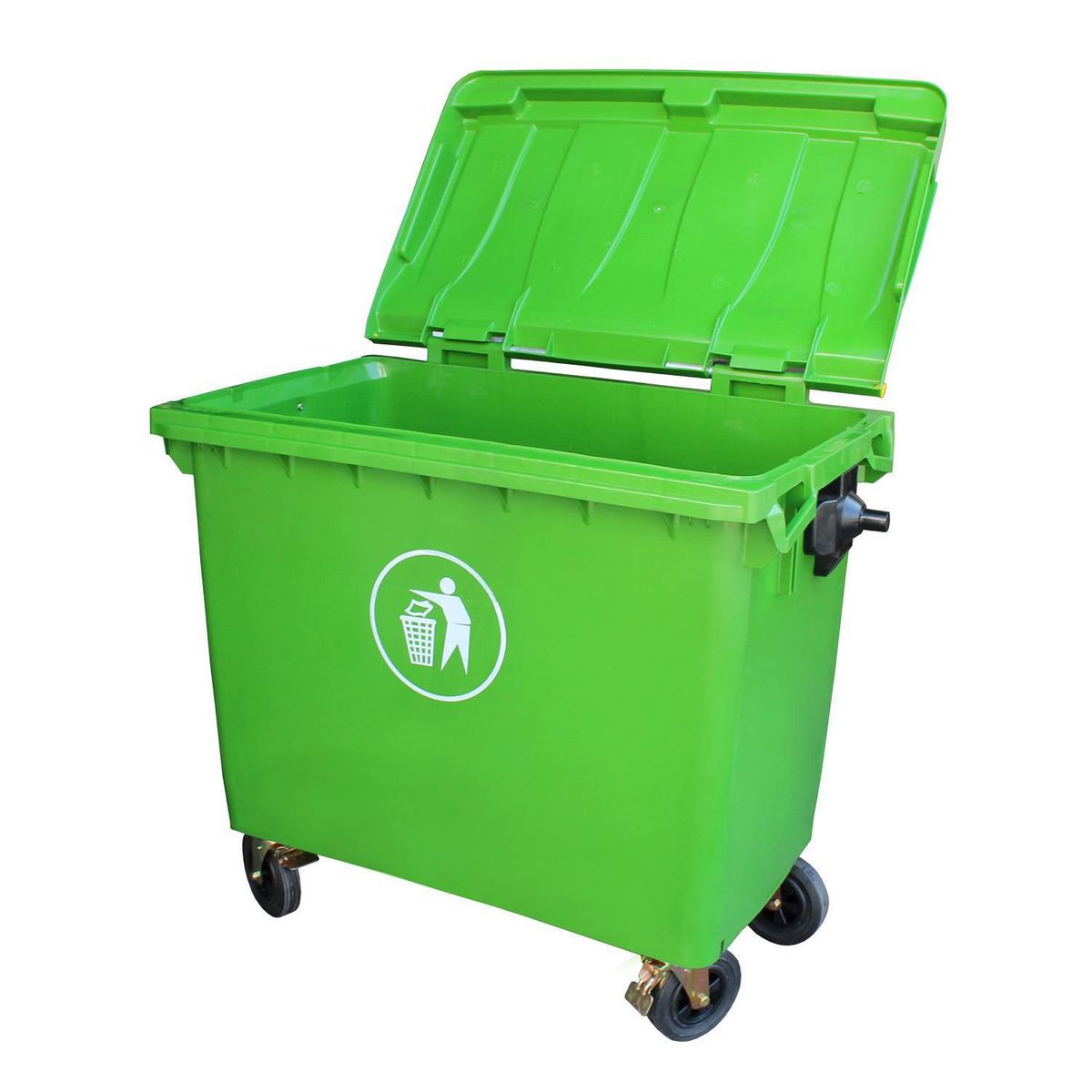 SIGNET - Contenedor Basura Signet Classics 660 L Verde Con Ruedas Hdpe