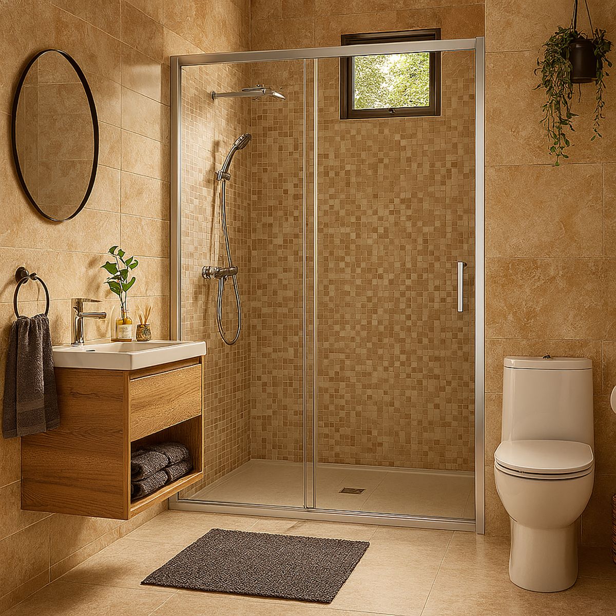 DUSCHY - Mampara corredera frontal light 170x190 cm 6mm