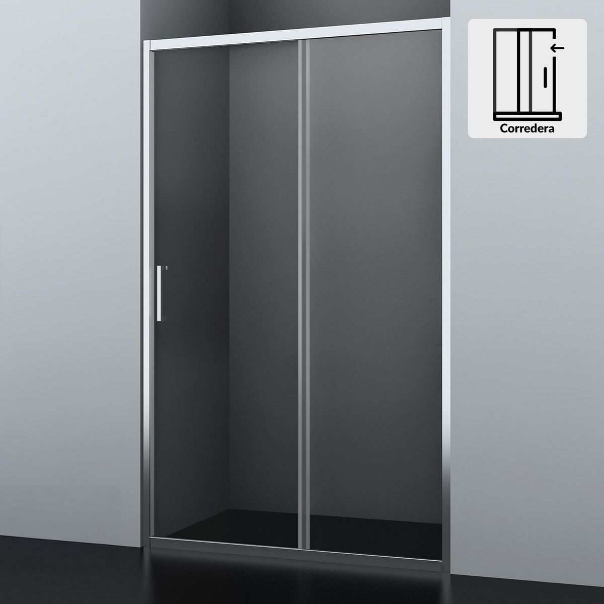 DUSCHY - Mampara corredera frontal light 160x190 cm 6mm