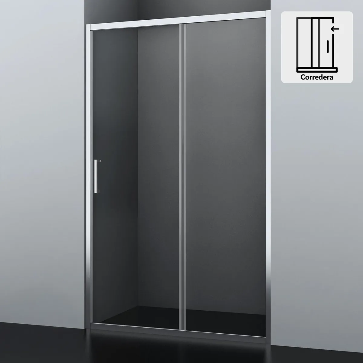 DUSCHY - Mampara corredera frontal light 150x190 cm 6mm