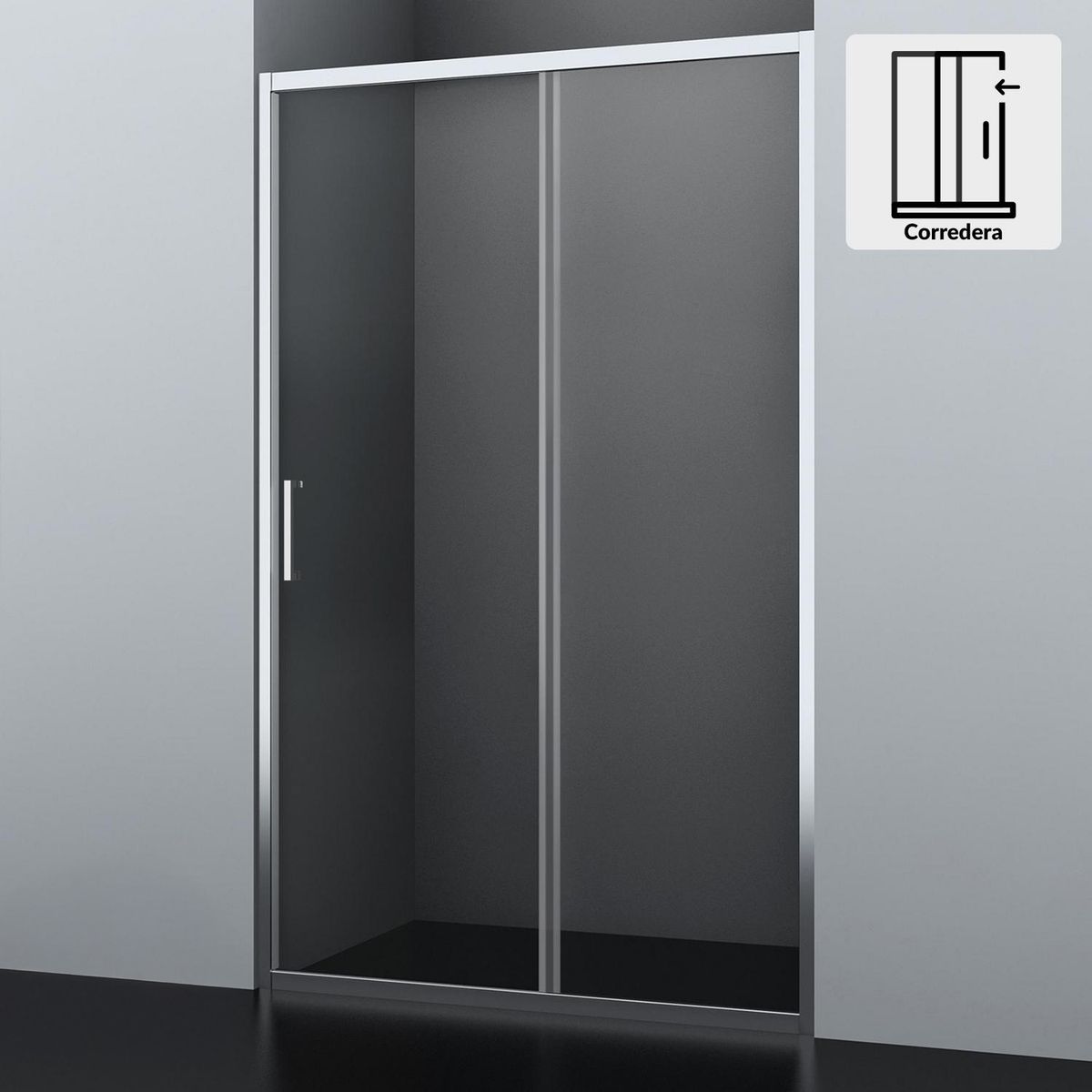 DUSCHY - Mampara corredera frontal light 150x190 cm 6mm