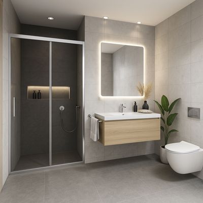 Imagen 2 del producto Mampara corredera frontal light 120x190 cm 6 mm