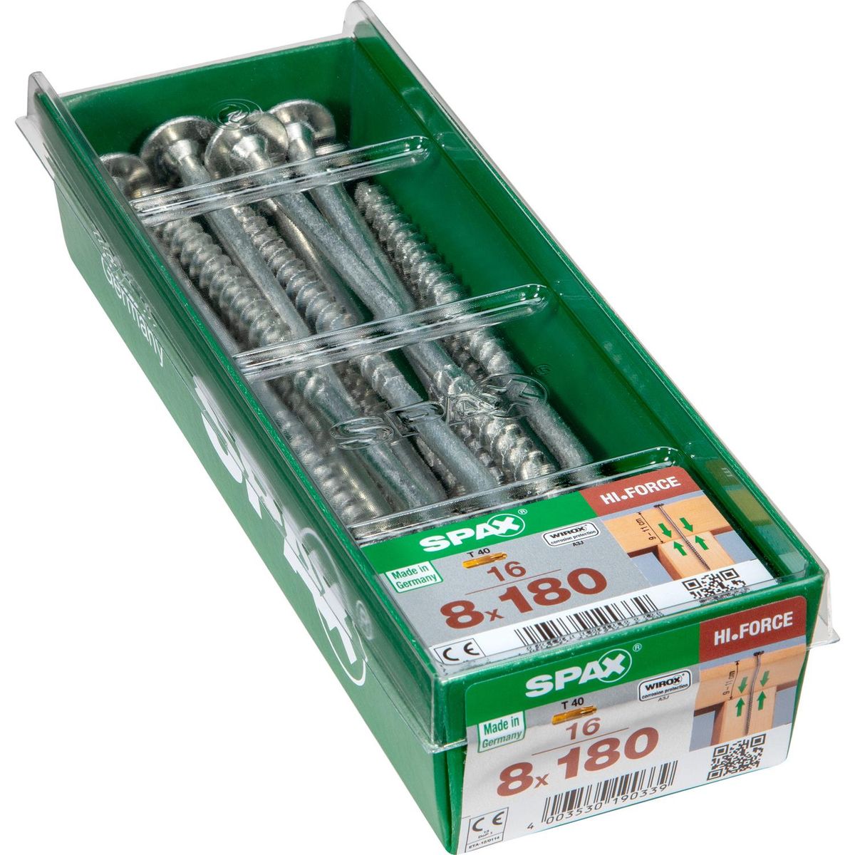 SPAX AMERICAN SCREW - Tornillo Spax Tirafondo Madera Aglomerada 180 mm 8 mm 16 unidad(es)