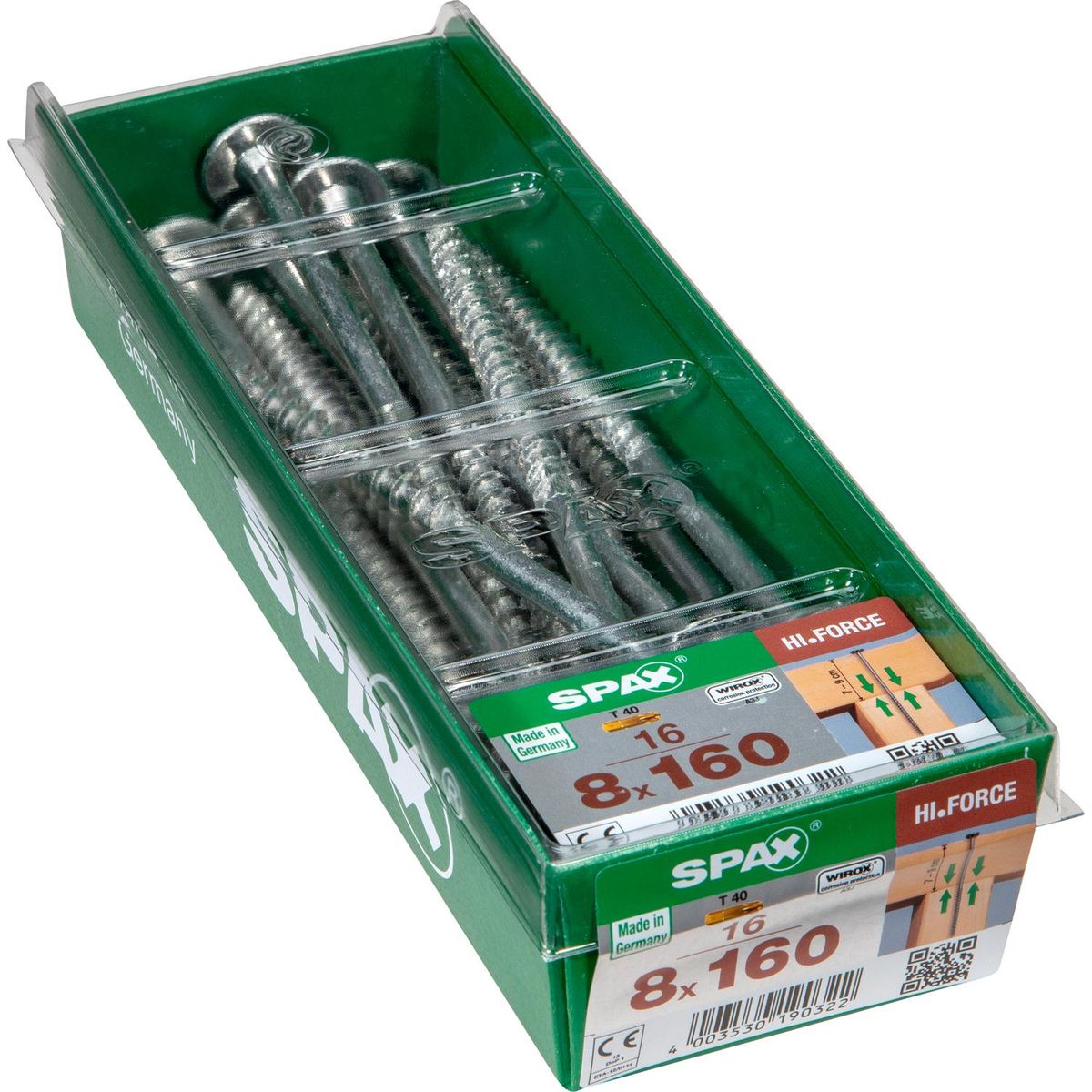 SPAX AMERICAN SCREW - Tornillo Spax Tirafondo Madera Aglomerada 160 mm 8 mm 16 unidad(es)