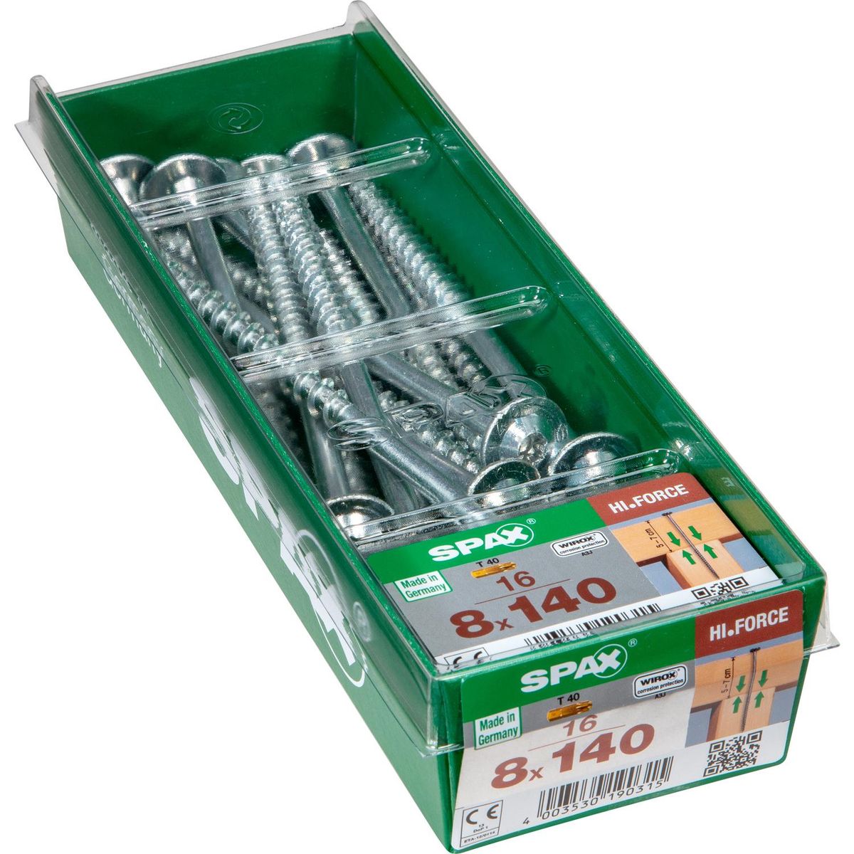 SPAX AMERICAN SCREW - Tornillo Spax Tirafondo Madera Aglomerada 140 mm 8 mm 16 unidad(es)