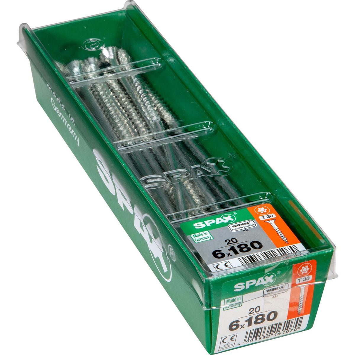 SPAX AMERICAN SCREW - Tornillo Spax Tirafondo Madera Aglomerada 180 mm 6 mm 20 unidad(es)