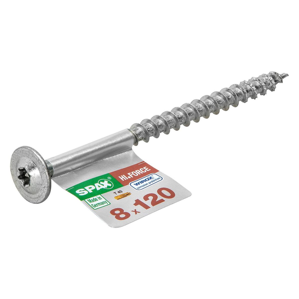 SPAX AMERICAN SCREW - Tornillo Spax Tirafondo Madera Aglomerada 120 mm 8 mm 1 unidad(es)
