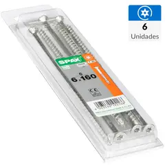 SPAX AMERICAN SCREW - Tornillo Tirafondo Madera Aglomerada 160 mm 6 mm 6 unidad(es)