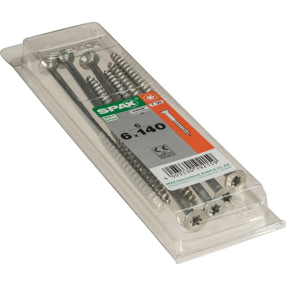 SPAX AMERICAN SCREW - Tornillo Tirafondo Madera Aglomerada 140 mm 6 mm 6 unidad(es)