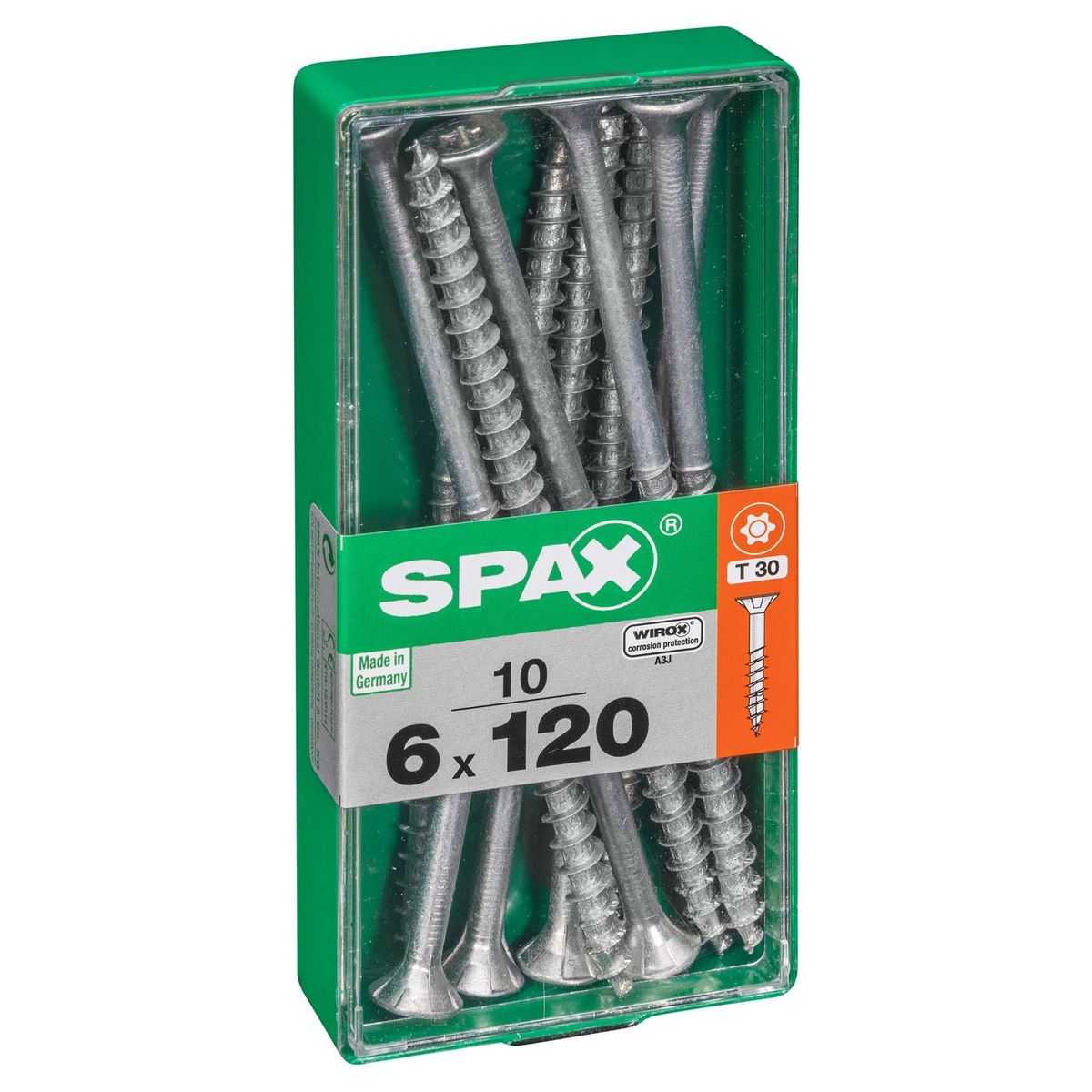 SPAX AMERICAN SCREW - Tornillo Spax Tirafondo Madera Aglomerada 120 mm 6 mm 10 unidad(es)