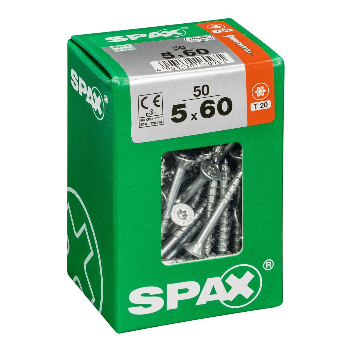 SPAX AMERICAN SCREW - Tornillo Spax Tirafondo Madera Aglomerada 60 mm 5 mm 50 unidad(es)