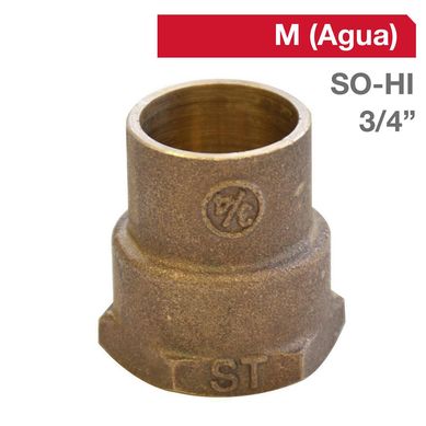 Terminal bronce so/hi 3/4 1un
