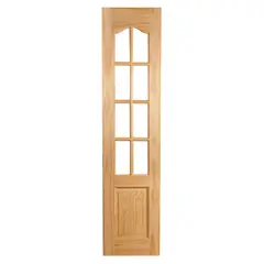 HOLZTEK - Mampara Madera pino radiata 50x200 cm 8 Vidrios Café