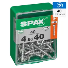 SPAX AMERICAN SCREW - Tornillo Tirafondo Madera Aglomerada 40 mm 4.5 mm 40 unidad(es)