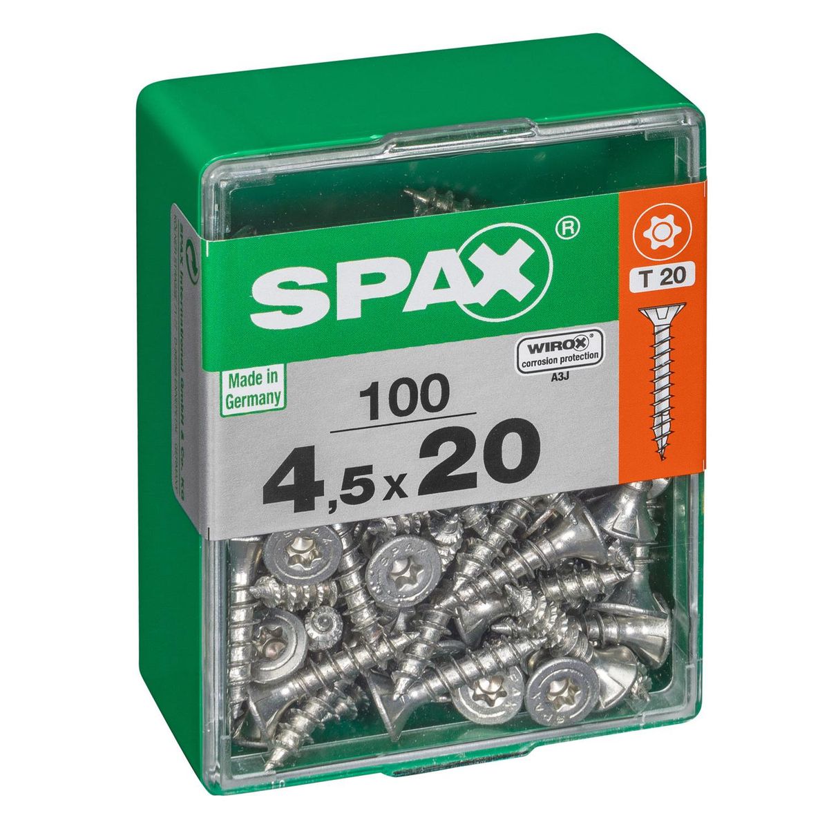 SPAX AMERICAN SCREW - Tornillo Spax Tirafondo Madera Aglomerada 20 mm 4.5 mm 100 unidad(es)