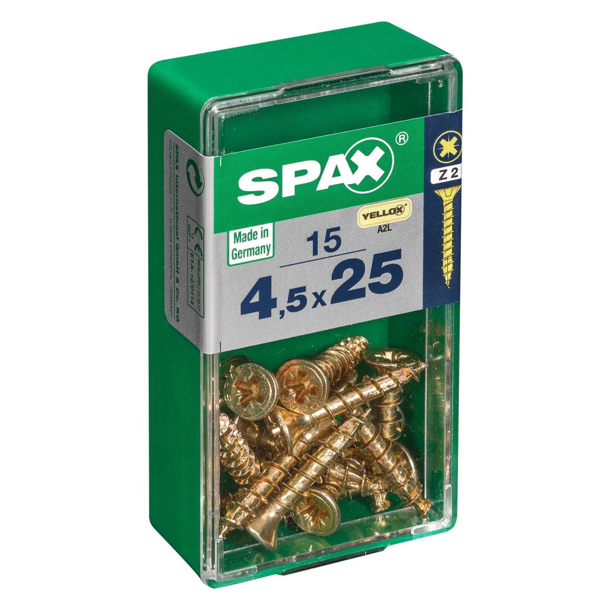 SPAX AMERICAN SCREW - Tornillo Spax Tirafondo Madera Aglomerada 25 mm 4.5 mm 15 unidad(es)