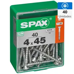 SPAX AMERICAN SCREW - Tornillo Tirafondo Madera Aglomerada 45 mm 4 mm 40 unidad(es)