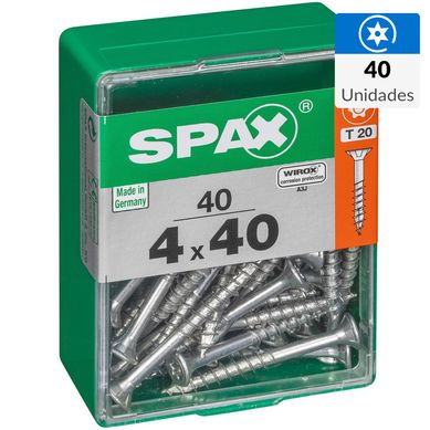 Tornillo spax cabeza plana torx wirox 4x40 40Pz