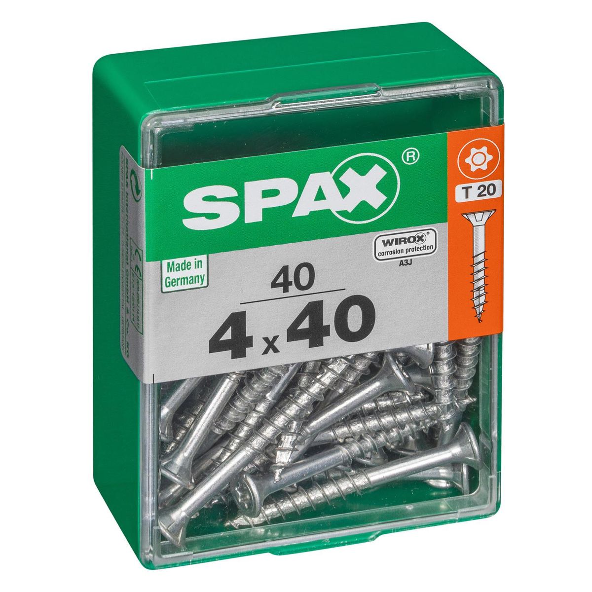 SPAX AMERICAN SCREW - Tornillo Spax Tirafondo Madera Aglomerada 40 mm 4 mm 40 unidad(es)