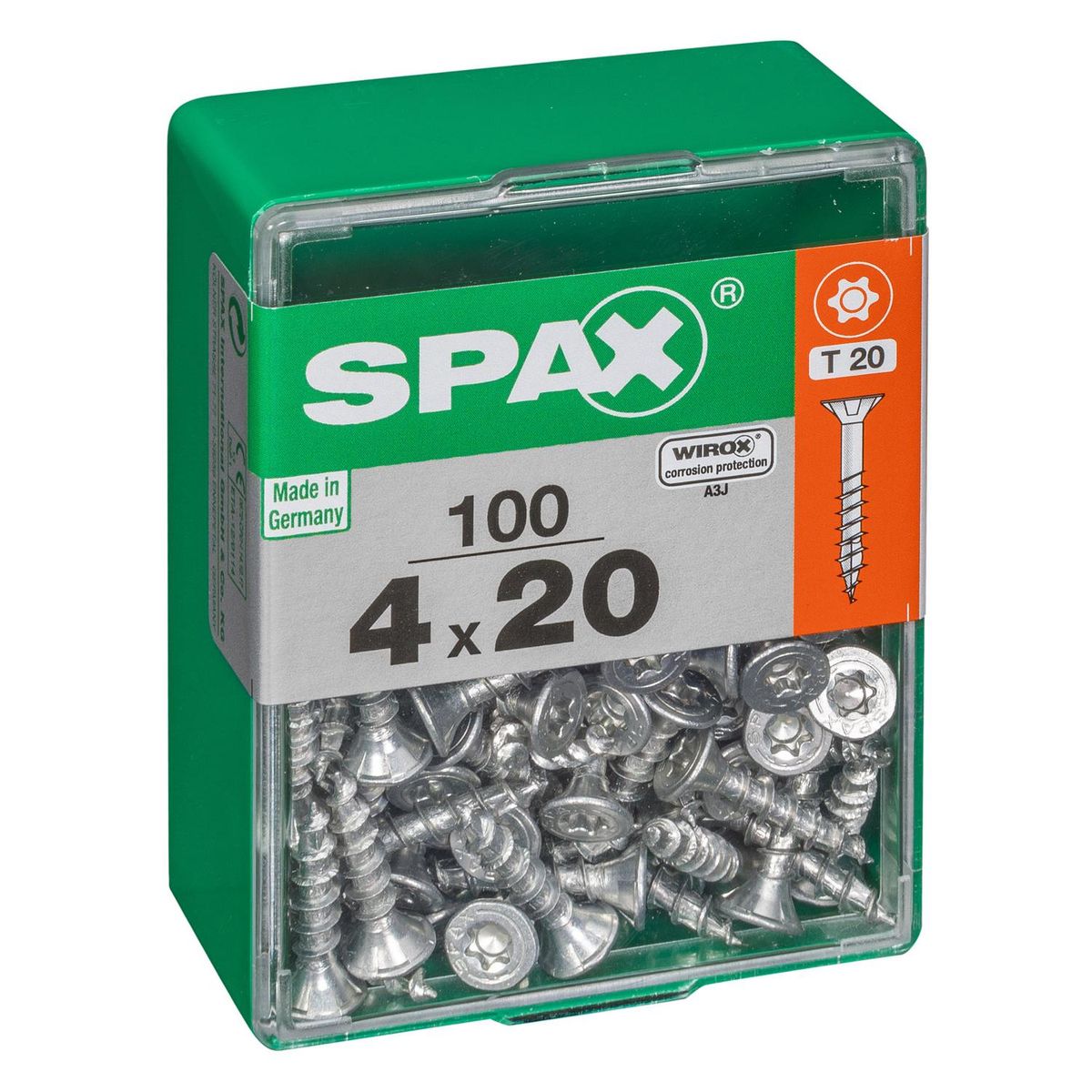 SPAX AMERICAN SCREW - Tornillo Spax Tirafondo Madera Aglomerada 20 mm 4 mm 100 unidad(es)