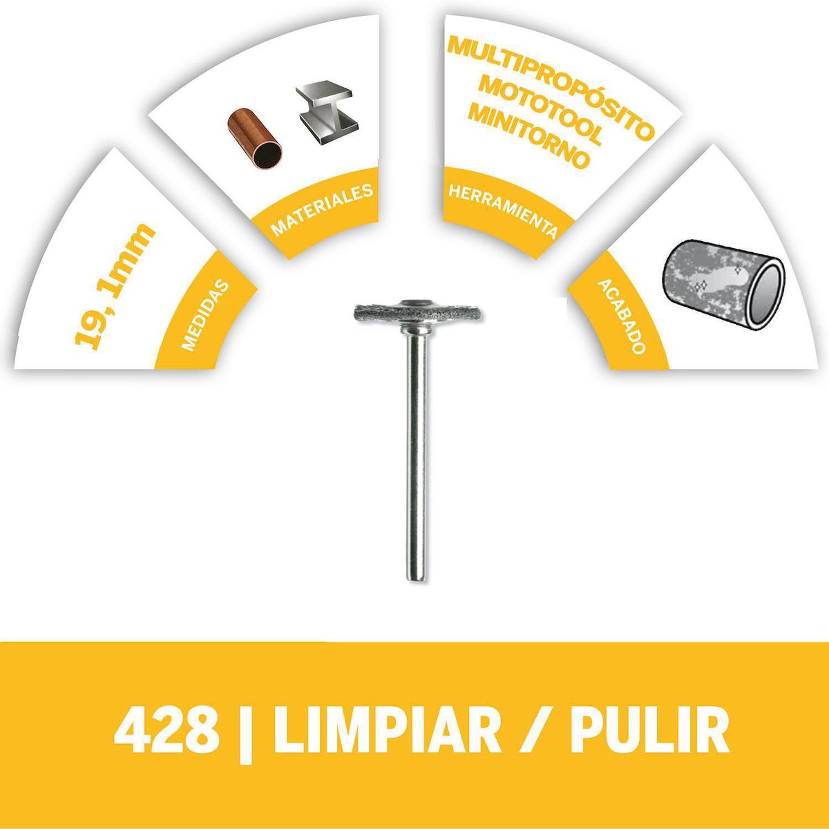 DREMEL - Cepillo de acero al carbón 19 mm