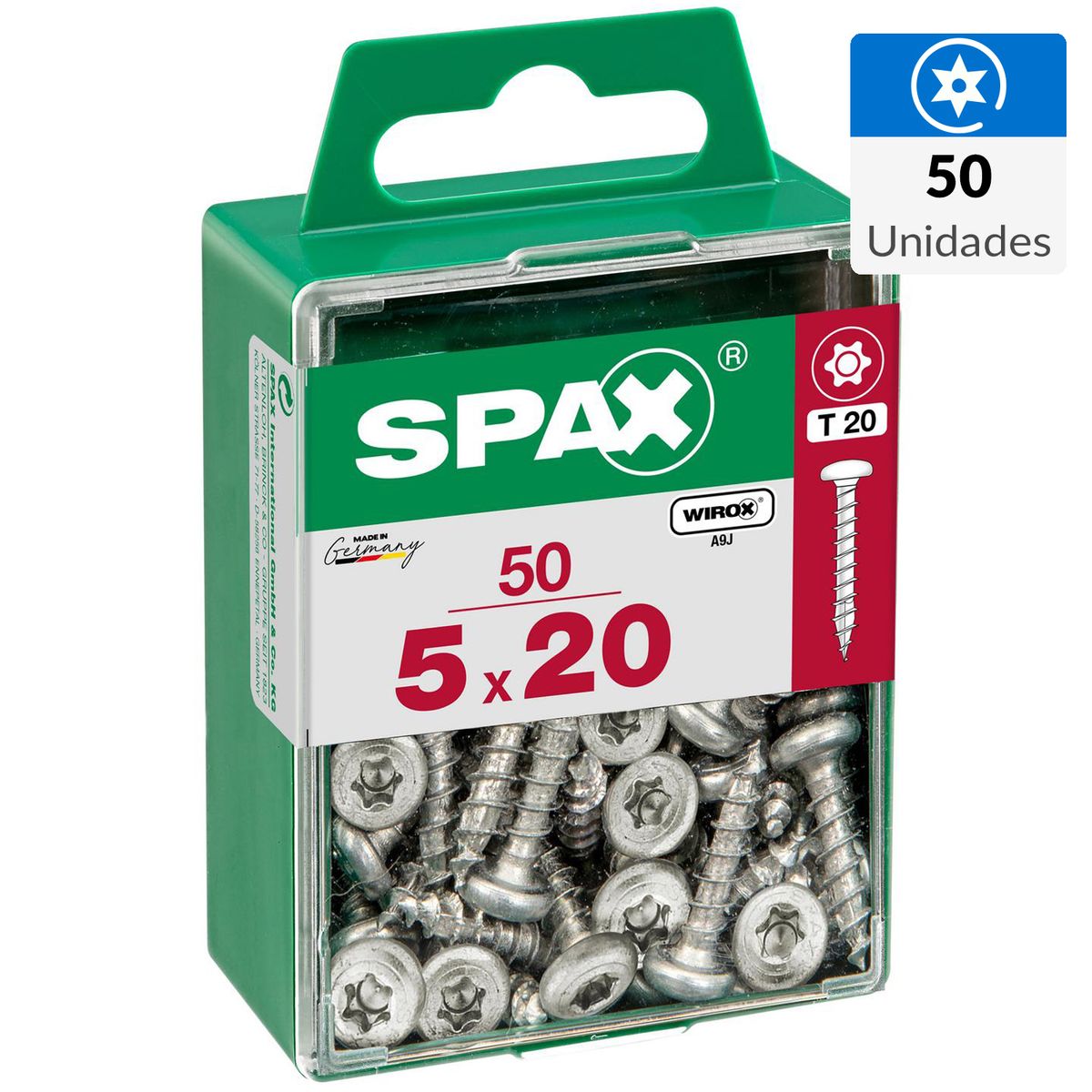 SPAX AMERICAN SCREW - Tornillo Spax Tirafondo Madera Aglomerada 20 mm 5 mm 50 unidad(es)