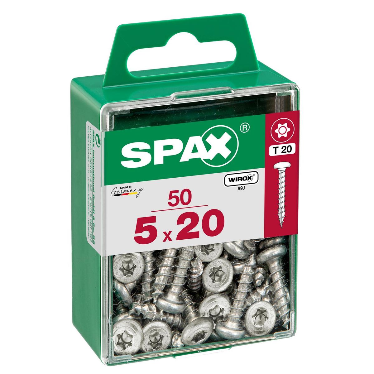 SPAX AMERICAN SCREW - Tornillo Spax Tirafondo Madera Aglomerada 20 mm 5 mm 50 unidad(es)