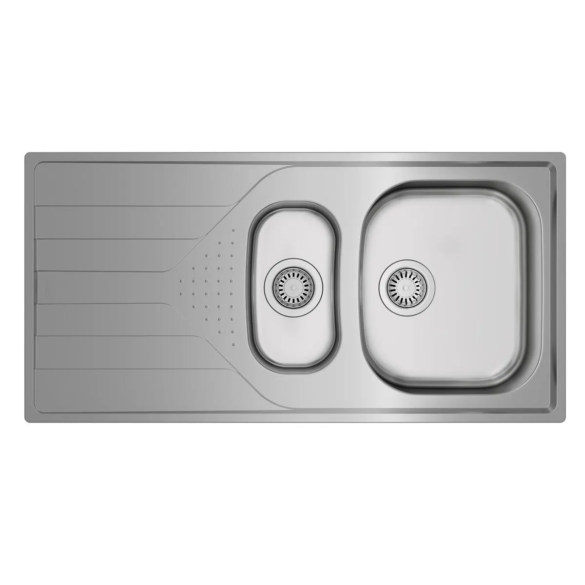 TEKA - Lavaplatos Empotrado 2 Cubeta(s) 100x16x50 cm Acero inoxidable