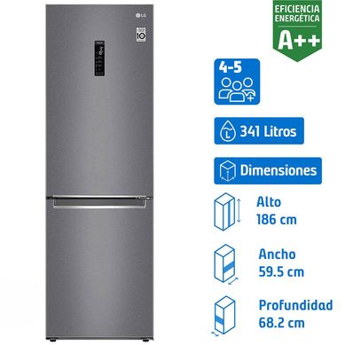 Refrigerador Bottom Freezer No Frost 341 Litros Grafito GB37MPD