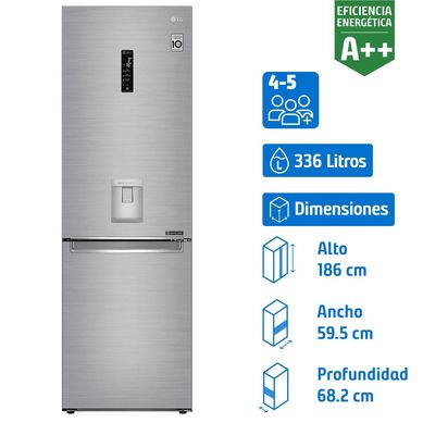 Refrigerador Bottom Freezer No Frost 336 Litros Platinum Silver GB37SPP