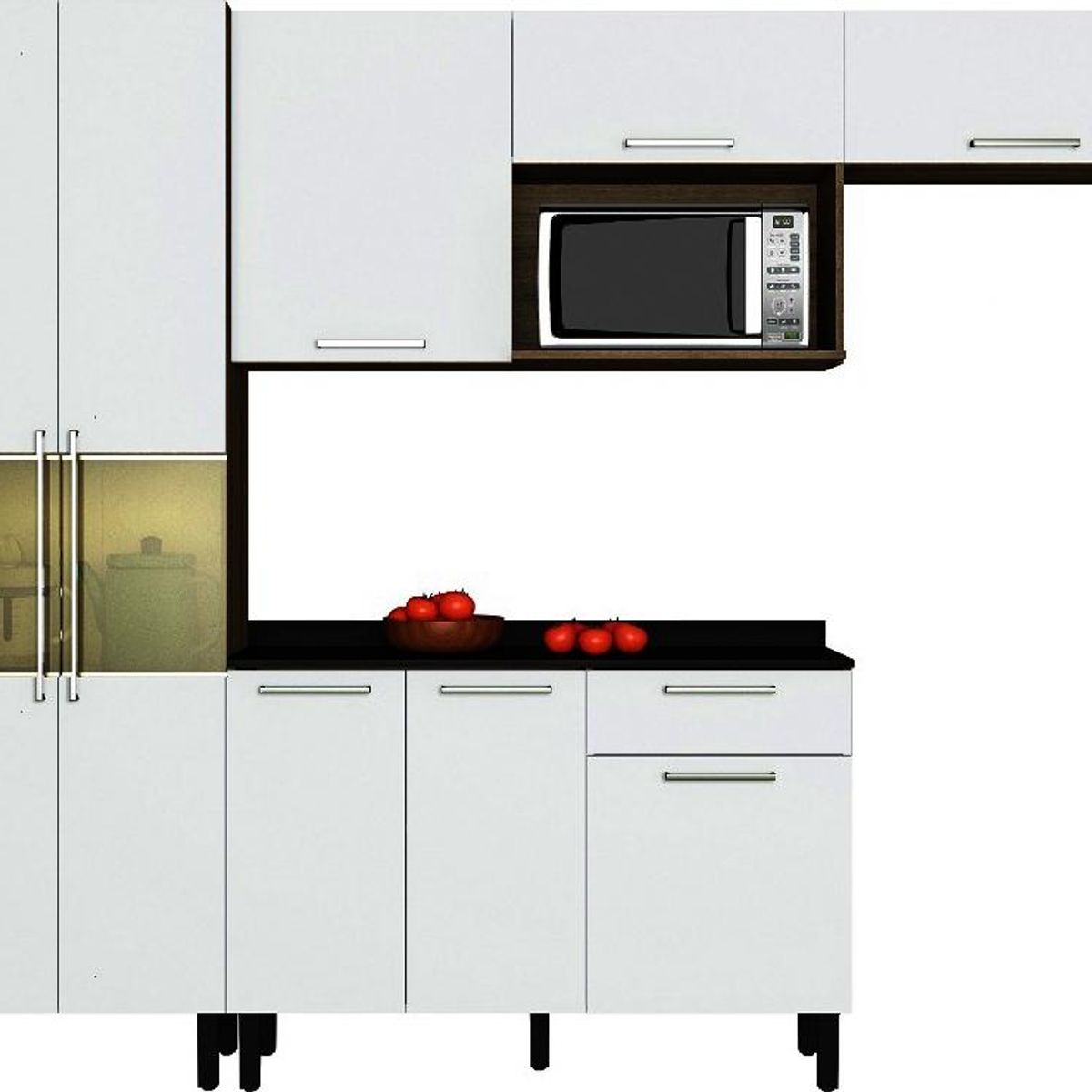 VEKKAHOME - Kit Cocina 253X42X210 Cm Mdf