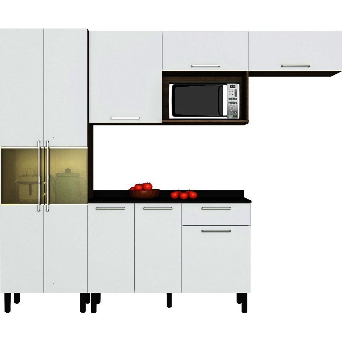 VEKKAHOME - Kit Cocina 253X42X210 Cm Mdf