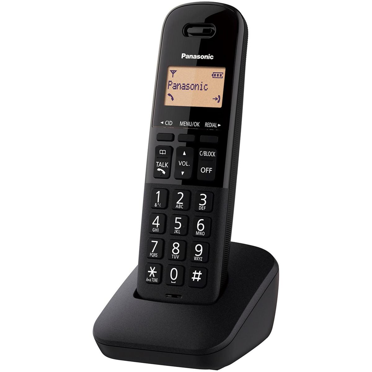 PANASONIC - Teléfono inalámbrico negro