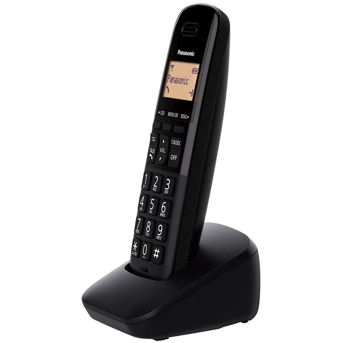 PANASONIC - Teléfono inalámbrico negro