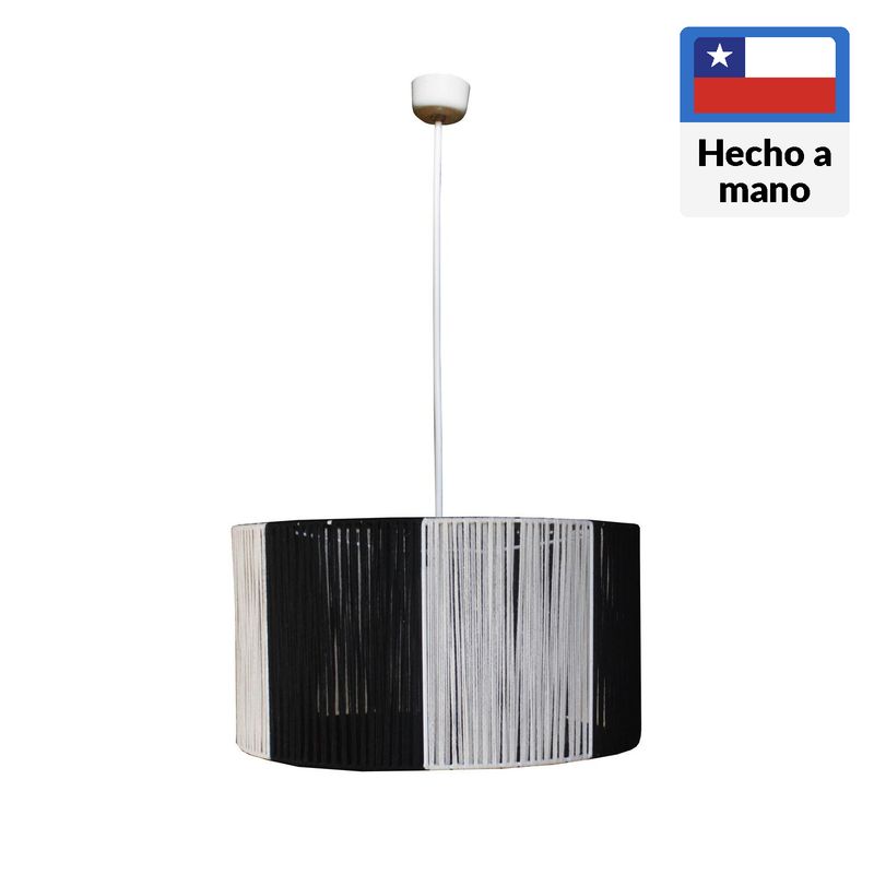 CAROLD STEVENS - Lámpara Colgante Tambor Tejido Metal Multicolor 43 cm