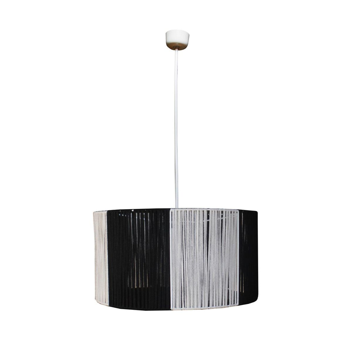 CAROLD STEVENS - Lámpara Colgante Tambor Tejido Metal Multicolor