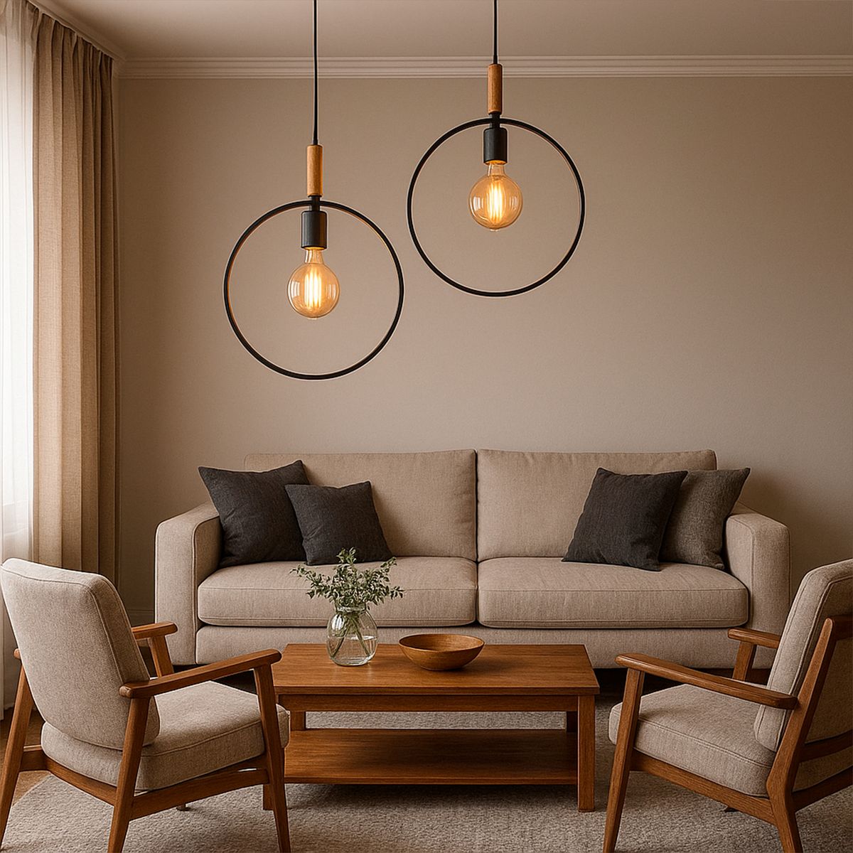 HB LEDS - Lámpara Colgante olé Aluminio Negro