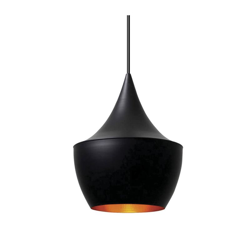 HB LEDS - Lámpara Colgante td Queen Aluminio Negro 25 cm