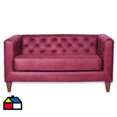Sofa Brescia 2C Cuero Kentucky Rojo