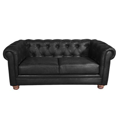 Sofa Florencia 2C Cuero Colorado Negro