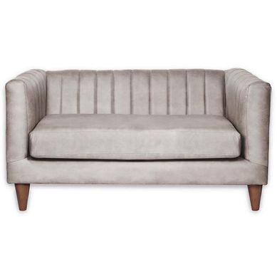 Sofa Sorrento 2C Cuero Kentucky Gris