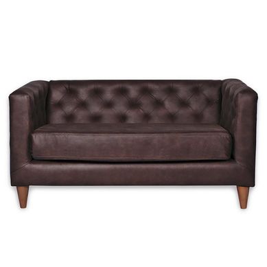 Sofa Brescia 2C Cuero Kentucky Cafe Moro
