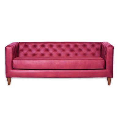 Sofa Brescia 3C Cuero Kentucky Rojo