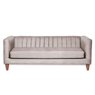 Sofa Sorrento 3C Cuero Kentucky Gris