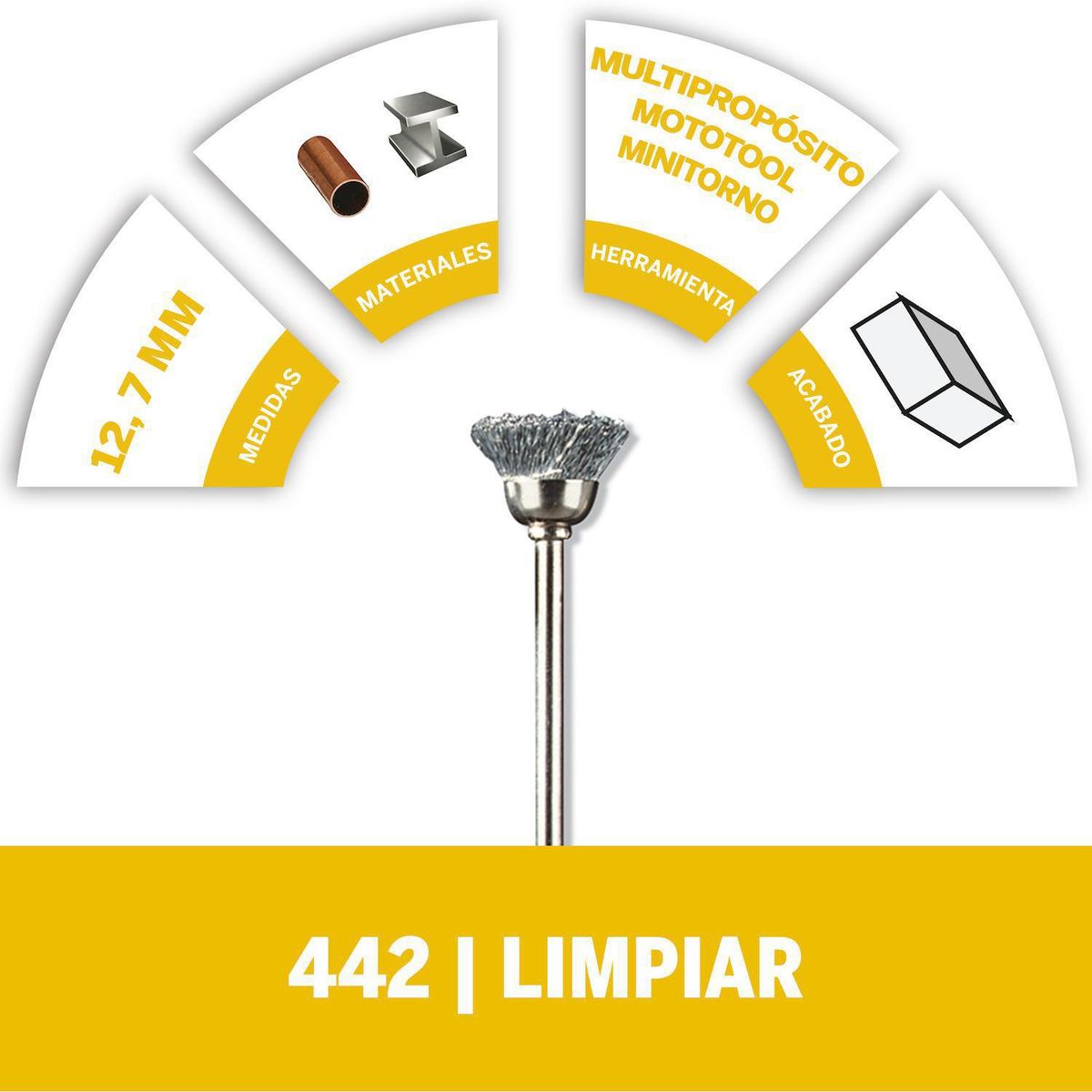 DREMEL - Cepillo acero al carbón 12,7 mm