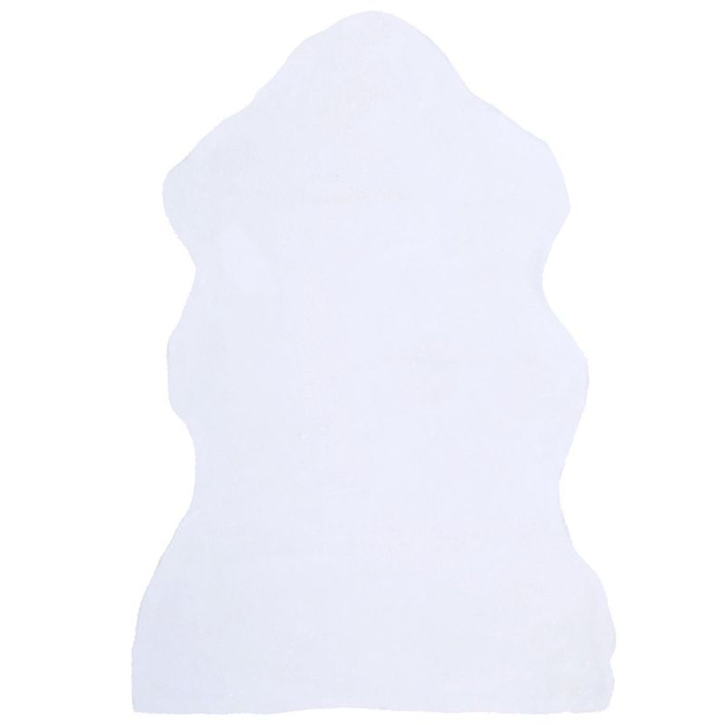 MASHINI - Alfombra poliéster yagan 90x150 cm blanco