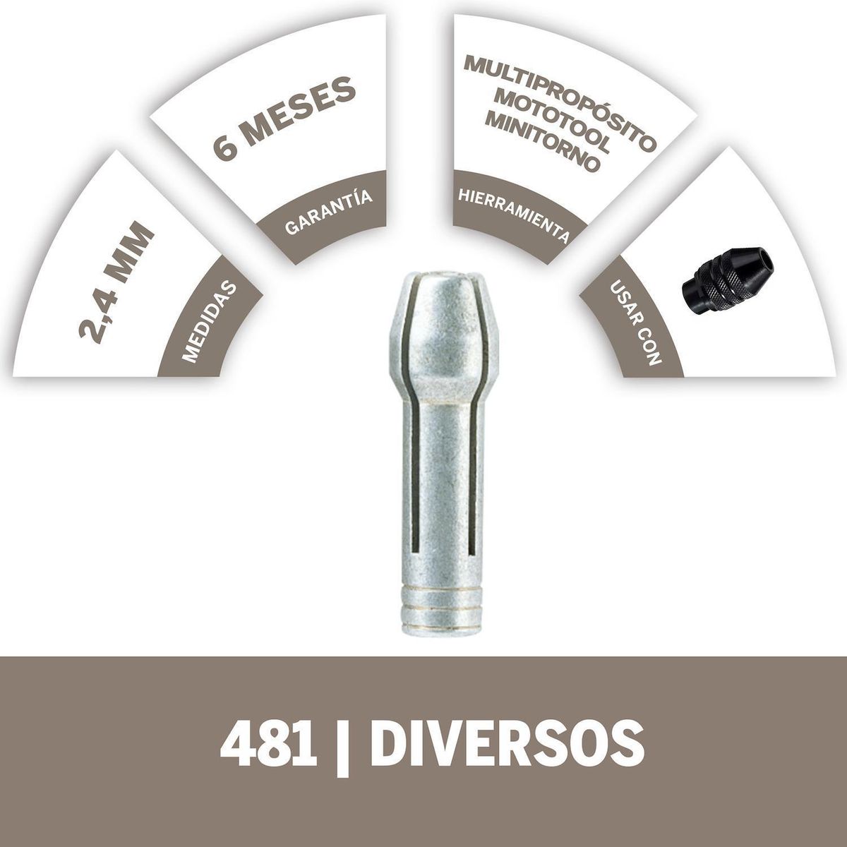 DREMEL - Pinza de sujeción con bastidor 2,4 mm