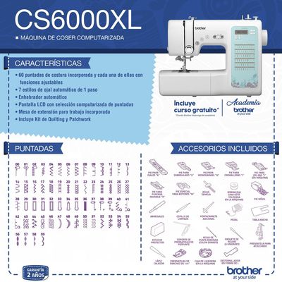 Imagen 2 del producto Máquina de coser computarizada CS6000XL
